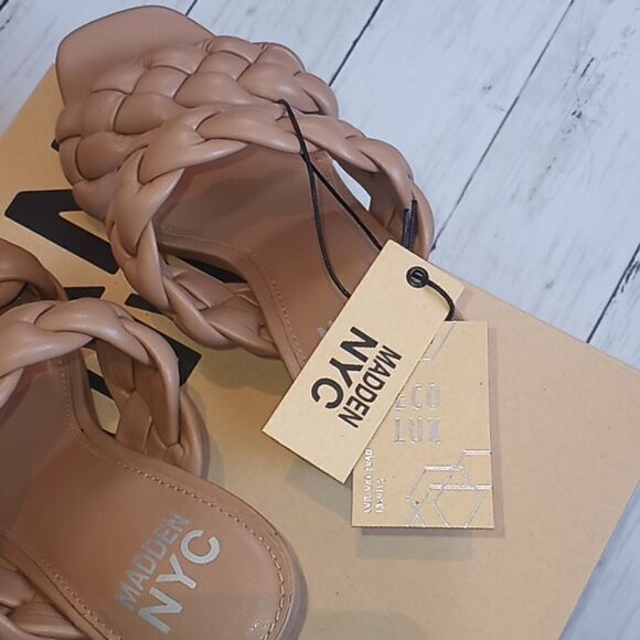 Womens Braided Dress Up Block Heeled Shoes Size 9 - Picture 10 of 10